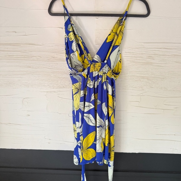 Maaji Blue and Yellow Floral Mini Dress - Picture 2 of 7